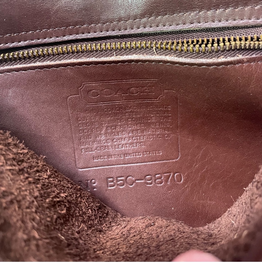 Rare Vintage Coach Court Bag Brown Leather 9870 - Picture 7 of 16